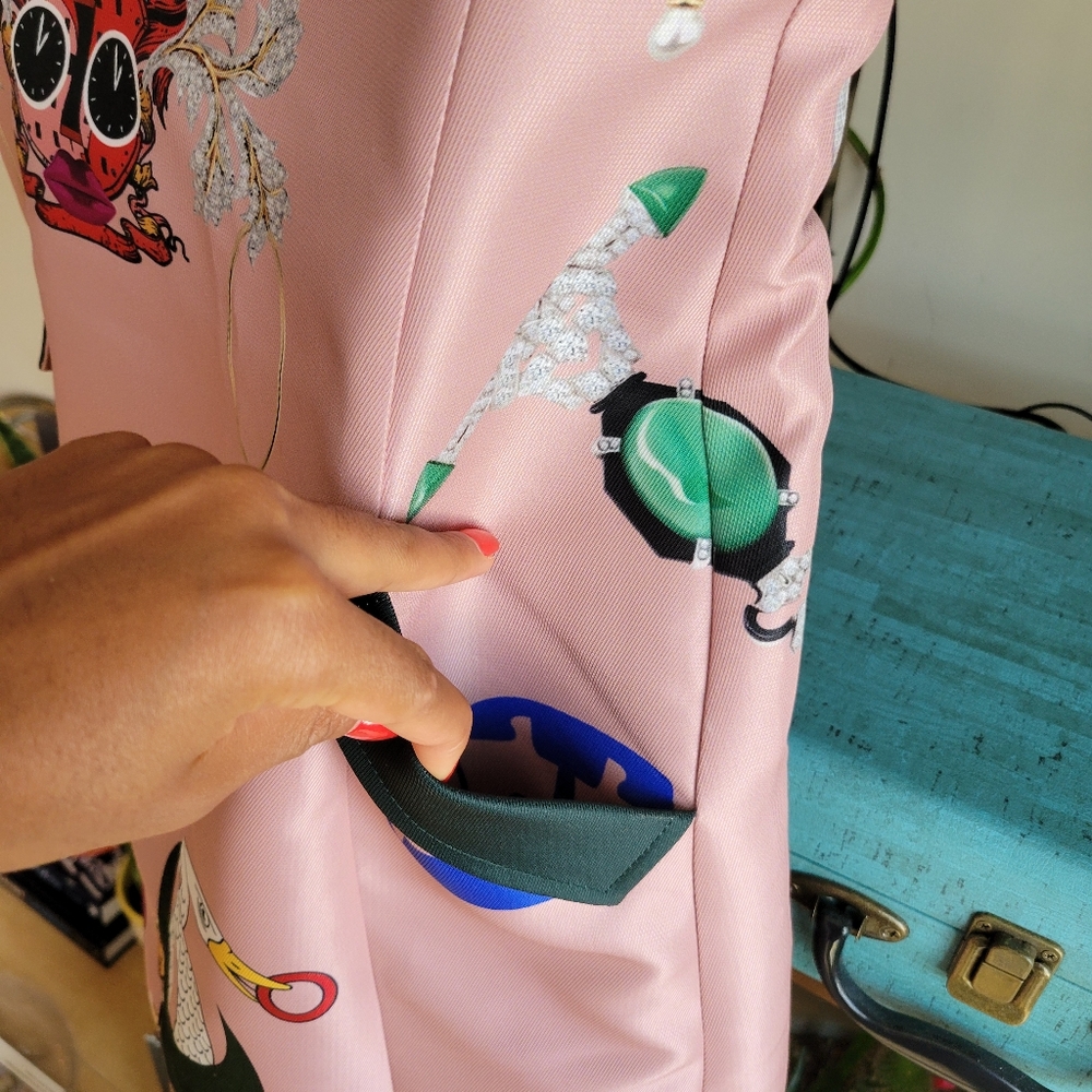 MARY KATRANTZOU Pink Fenbot Print Shift Dress - Picture 2 of 7